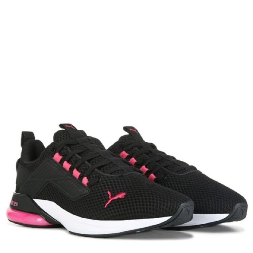 Puma Black and Pink Cell Rapid Sneaker Shoes with Cushioned Midsole